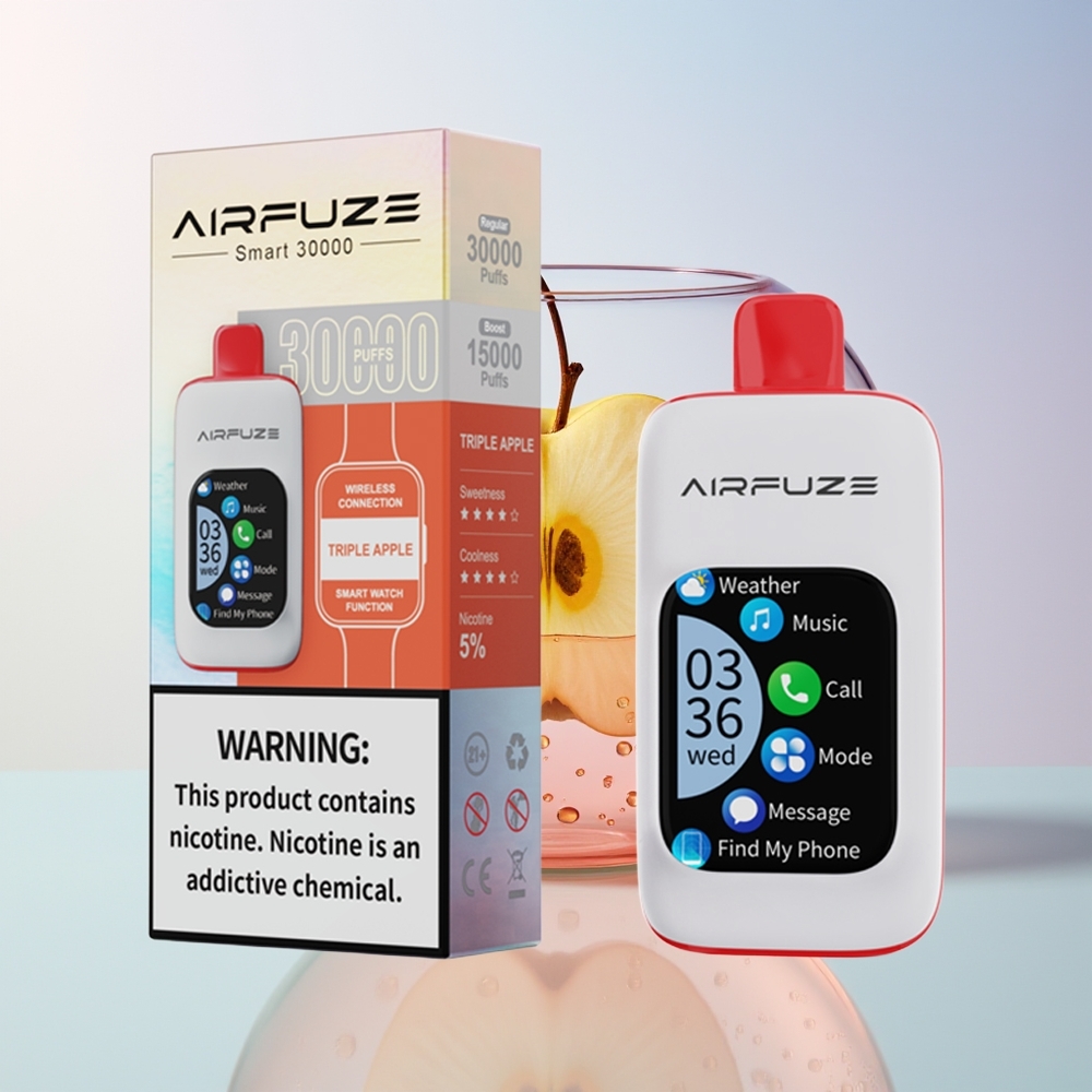 Wholesale Croatia AirFuze Smart 30000 Puffs Trojna Jabuka Jednokratna Vape 5 900mAh Type-C