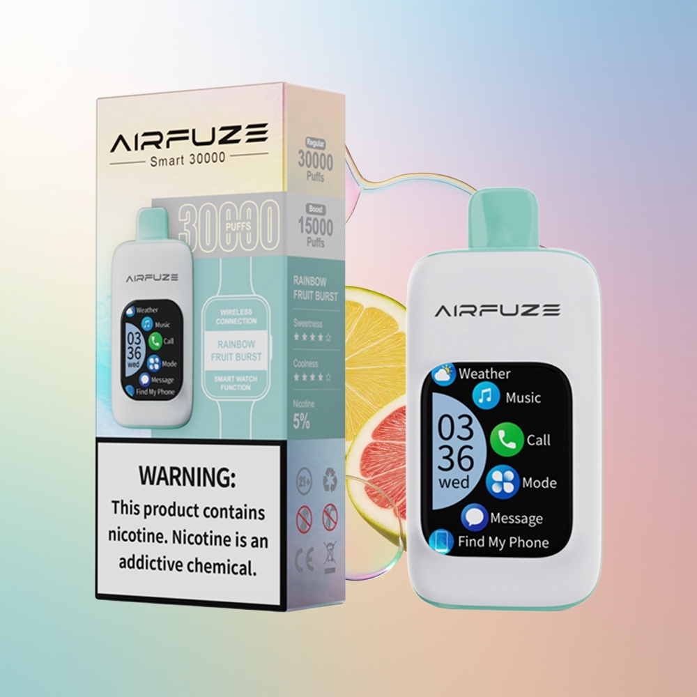 Wholesale Croatia AirFuze Smart 30000 Pufova Jednokratna Vape Duga Voćna Eksplozija 5 900mAh Type-C