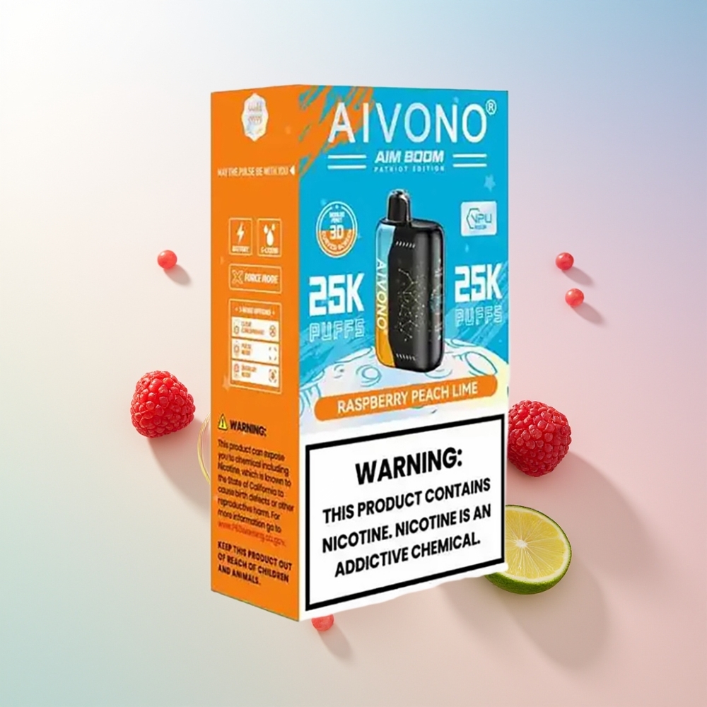 Wholesale Croatia Aivono Aim Boom 25000 Puffs Jednokratna Vape Malina Breskva Limeta 28ml 650mAh Type-C