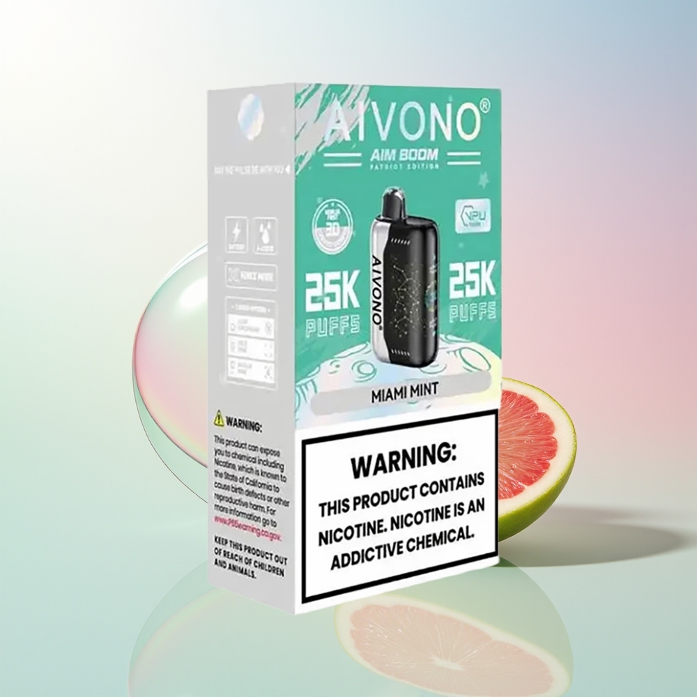 Wholesale Croatia Aivono Aim Boom 25000 Puffs Miami Metvica 28ml 650mAh Type-C