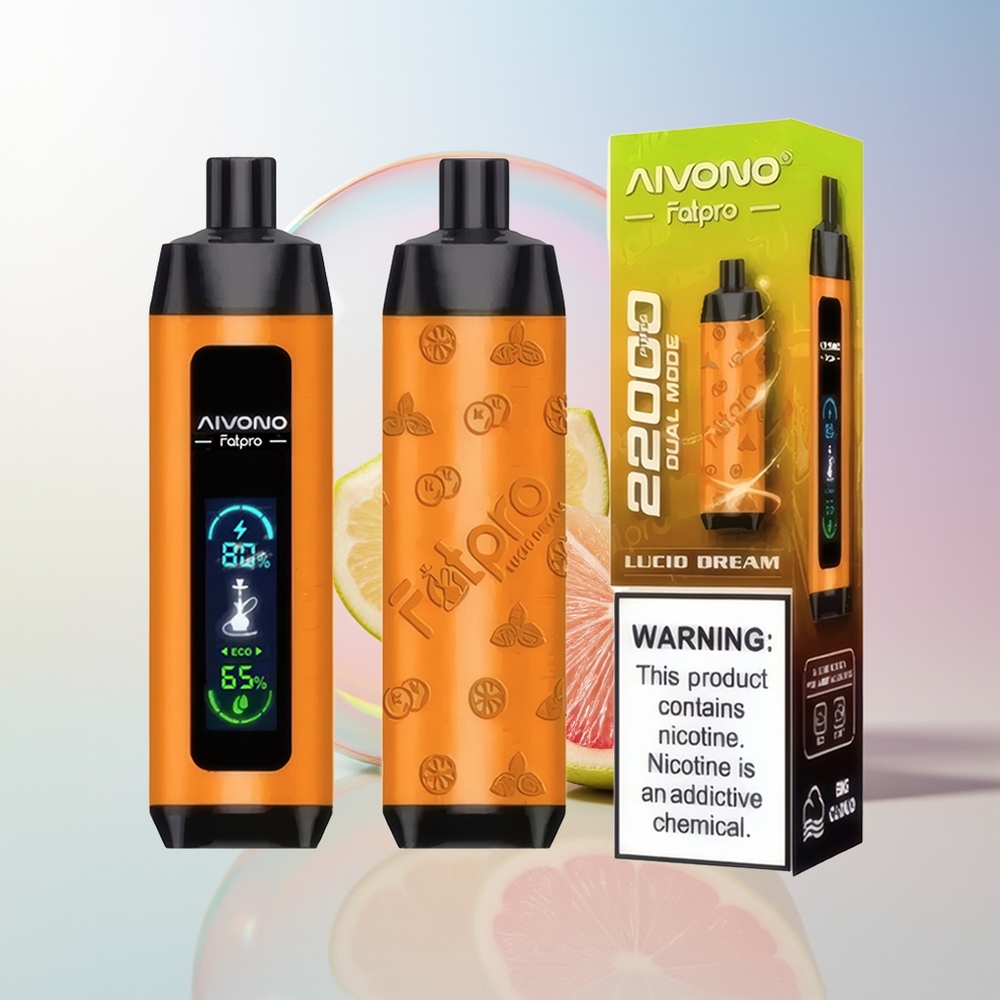 Wholesale Croatia Aivono Aim Fatpro 22000 Puffs Lucidno Sanjanje 28ml E-liquid 600mAh Rechargeable 06 ohm Mesh Coil Dual Modes