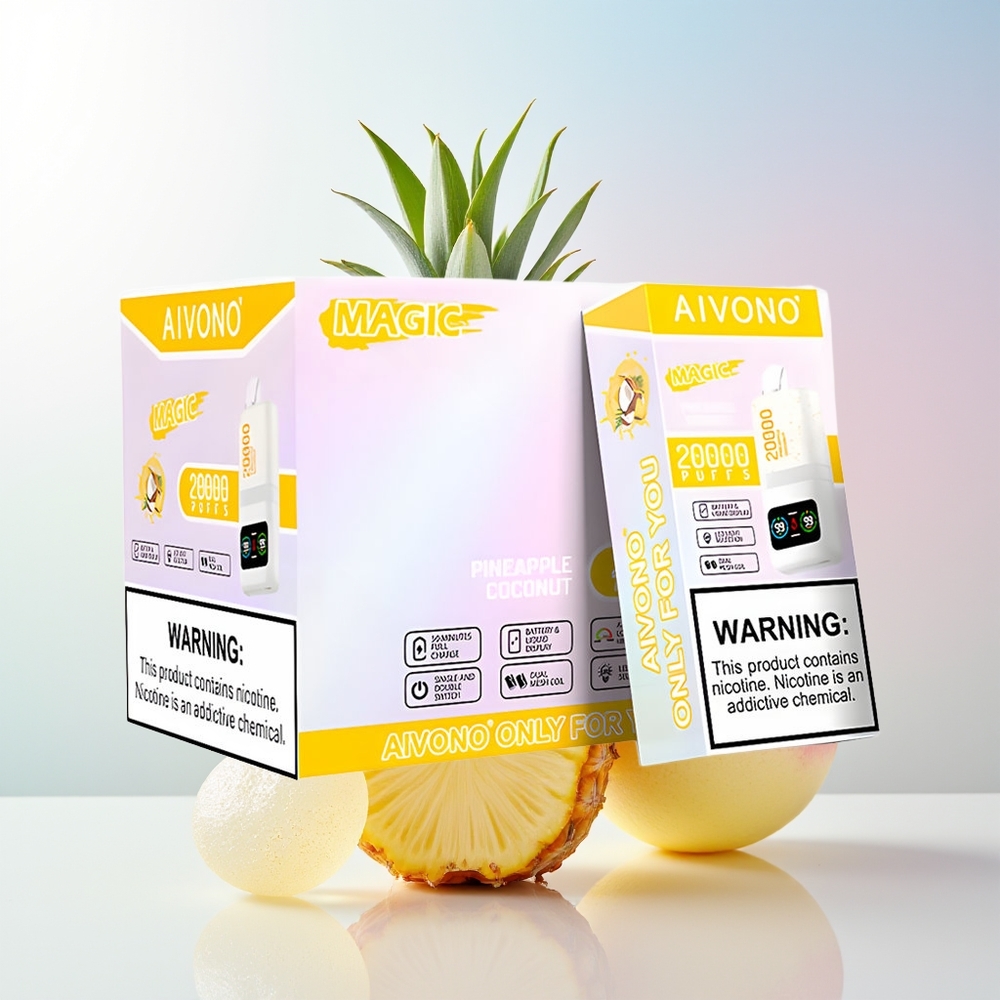 Wholesale Croatia Aivono Aim Magic 20000 Puffs Jednokratna Vape Ananas Kokos Dual Mesh LCD Type-C