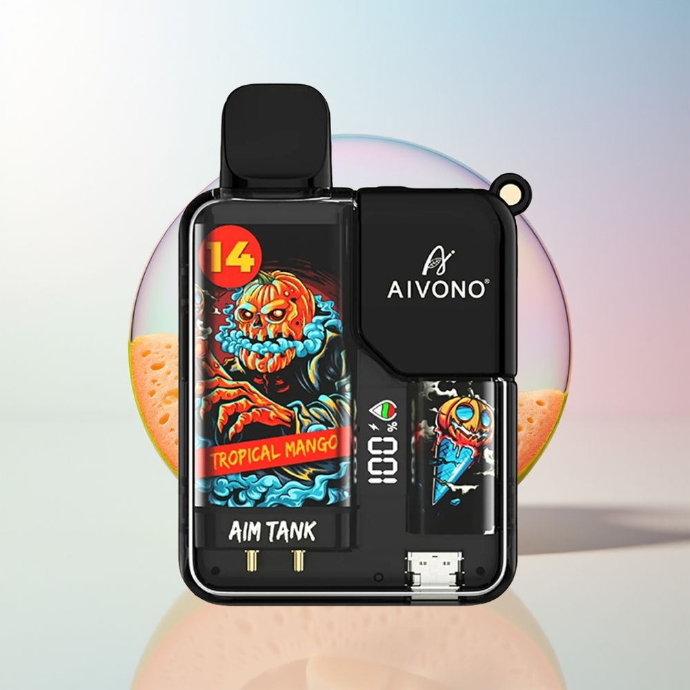 Wholesale Croatia Aivono Aim-TANK 9500 Puffs Tropski Mango 18ml 650mAh LCD 12ohm Mesh Coil