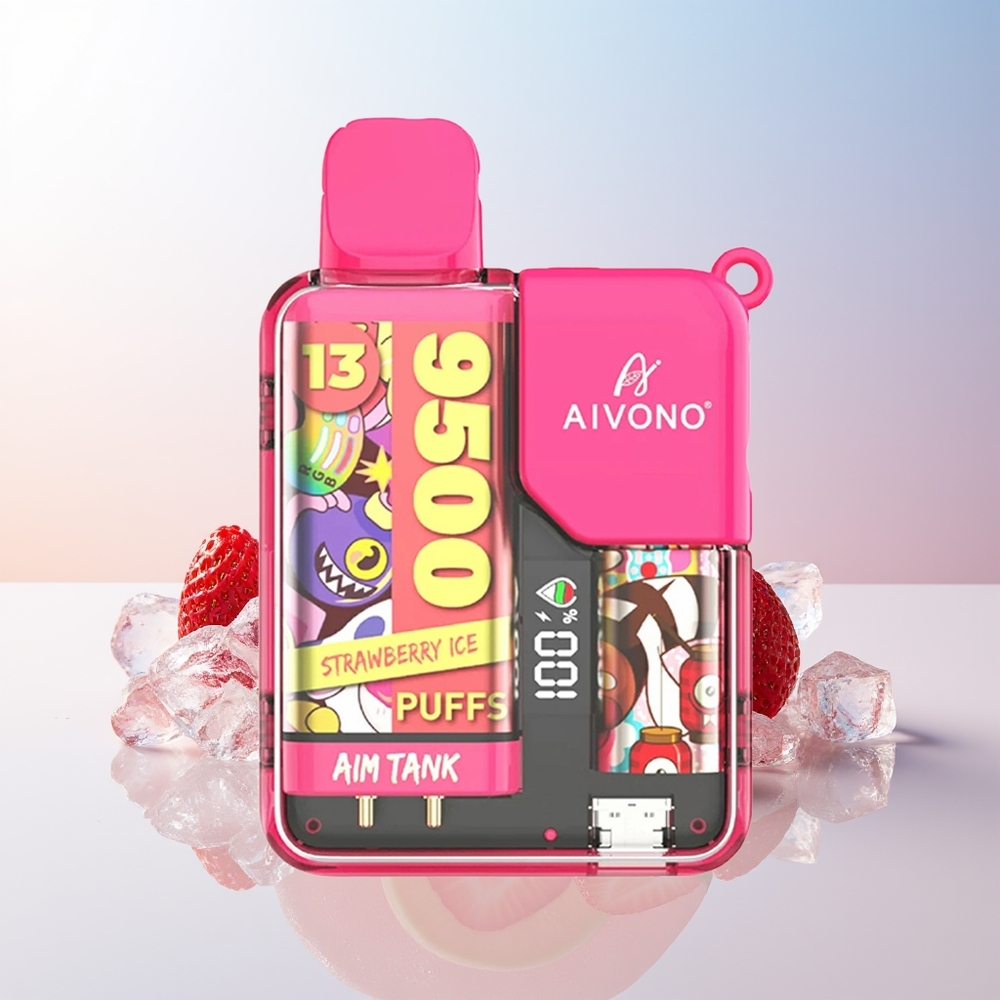 Wholesale Croatia Aivono Aim-Tank 9500 Puffs Jagoda Led 18ml 650mAh LCD 12ohm Mesh