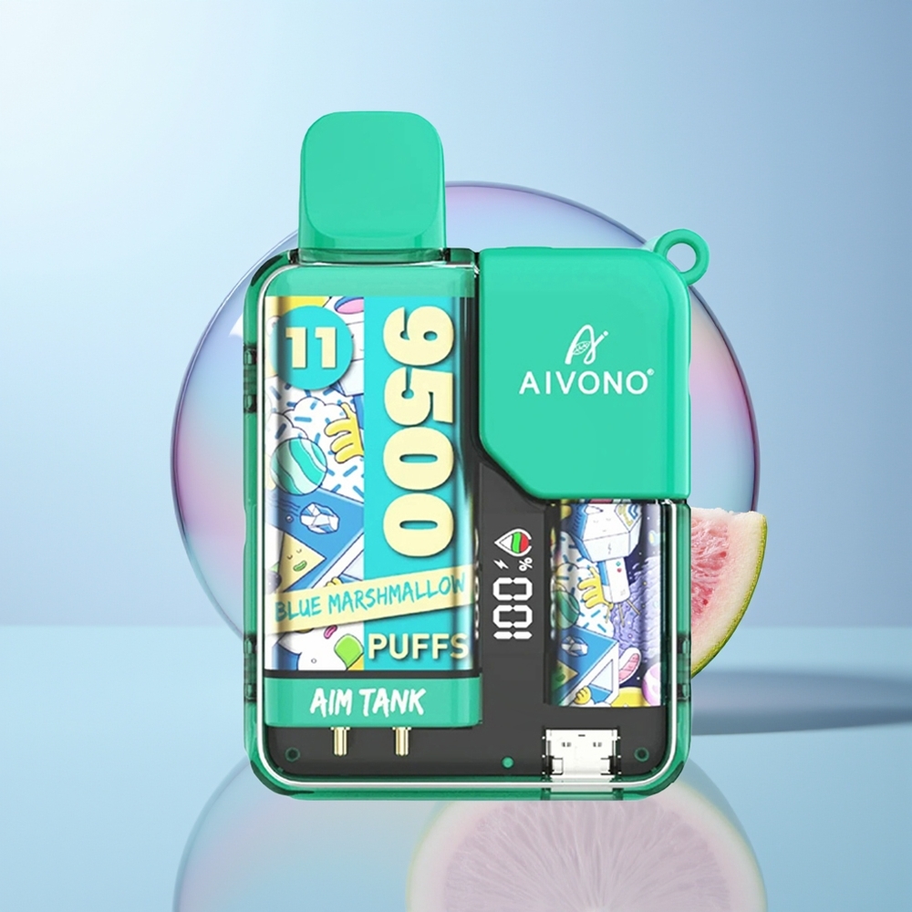 Wholesale Croatia Aivono Aim Tank 9500 Puffs Plavi Marshmallow 18ml 650mAh LCD 0-5 12ohm