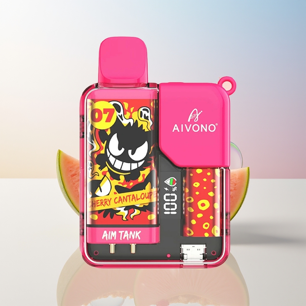 Wholesale Croatia Aivono Aim Tank 9500 Puffs Trešnja Dinja 18ml 650mAh LCD 0-5 Nicotine 12ohm Mesh Coil