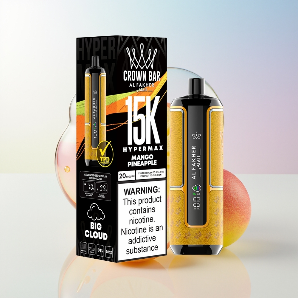 Wholesale Croatia Al Fakher Crown Bar 15K Ananas Mango 22ml 600mAh Type-C DTL 6mg/ml