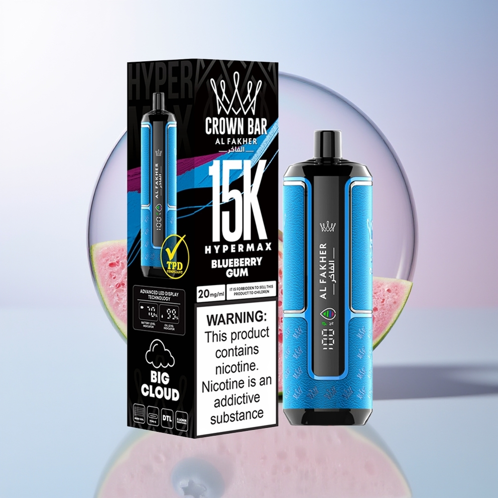 Wholesale Croatia Al Fakher Crown Bar 15K Borovnica Žvakača 22ml 600mAh Type-C DTL 6mg/ml Kompaktno