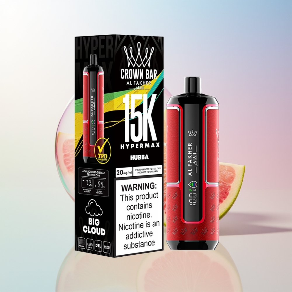 Wholesale Croatia Al Fakher Crown Bar 15K Hypermax Jednokratna Vape Kit Ultraportabilna 22ml 600mAh 6mg/ml DTL