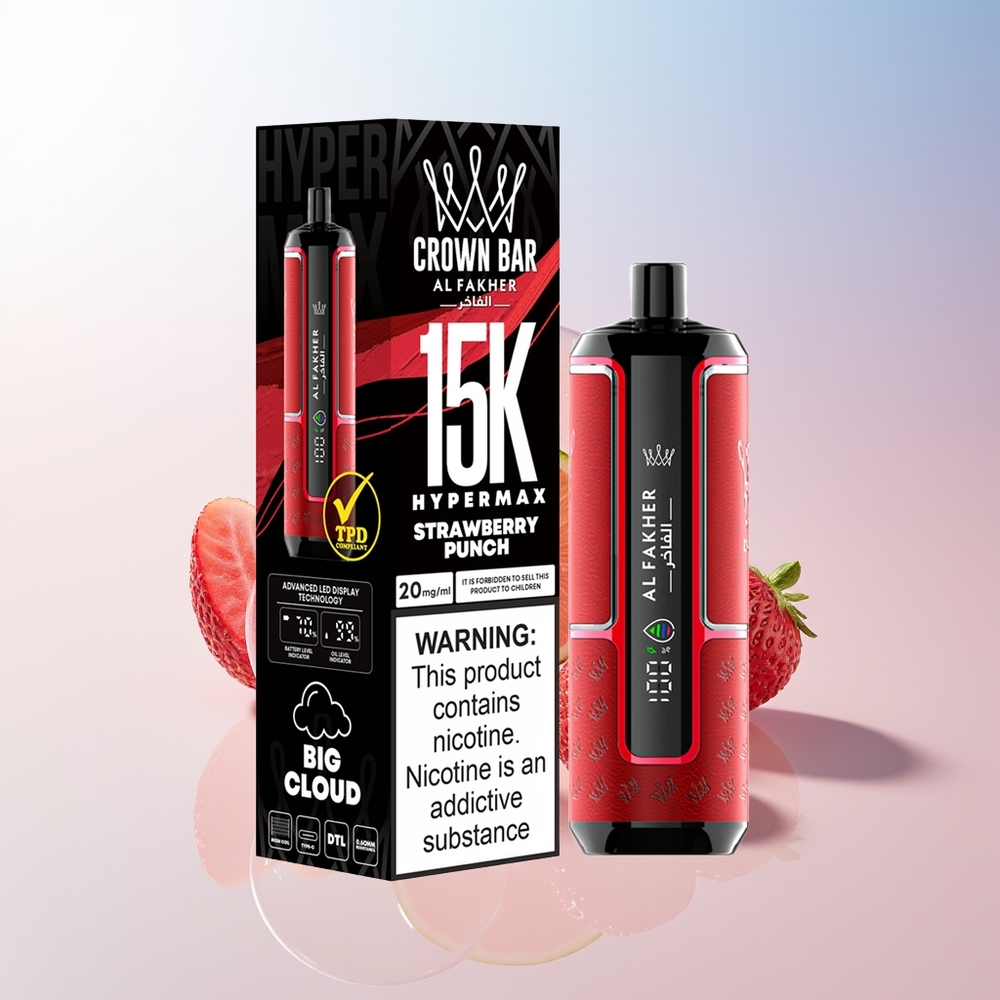 Wholesale Croatia Al Fakher Crown Bar 15K Jagoda Punch Kompaktan Prijenosni