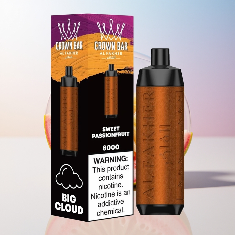 Wholesale Croatia Al Fakher Crown Bar 8000 Slatka Marakuja 600mah USB-C 18ml 5mg 06ohm