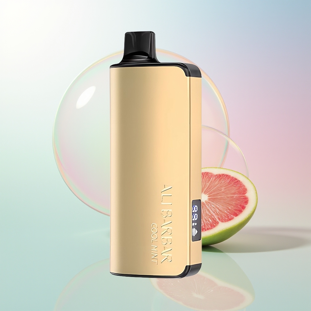 Wholesale Croatia Alibarbar Ingot 9000 Puffova Jednokratna Vap Cool Mint 22ml 2350mAh LED Display