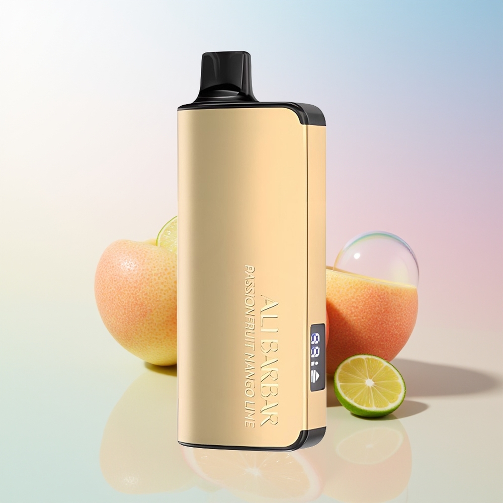 Wholesale Croatia Alibarbar Ingot 9000 Puffs Jednokratna Vape Mango Limun Passiflora 22ml 2350mAh LED Display