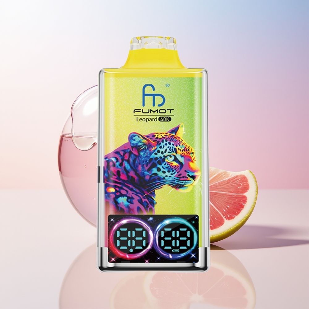 Wholesale Croatia Fumot Leopard 40K Dual Mesh 5 Pink Limunada Digital Tube Type-C 700mAh