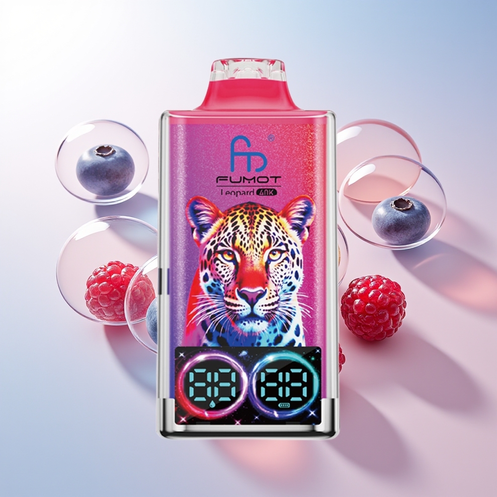 Wholesale Croatia Fumot Leopard 40K Puffs 5 Nicotine Dual Mesh Type-C Digital Tube Borovnica Trešnja Brusnica Jednokratna Vape