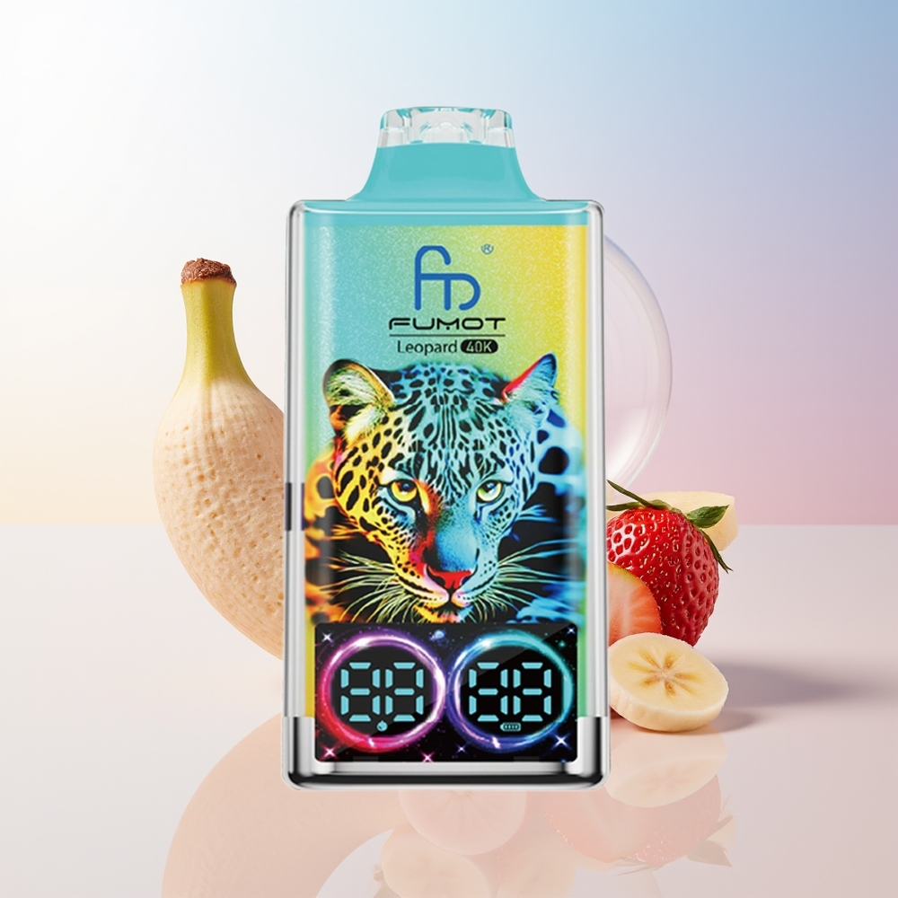 Wholesale Croatia Fumot Leopard 40K Puffs Dual Mesh 700mAh Type-C Jagoda Banana Digital Tube 0 2 3 5 Nicotine