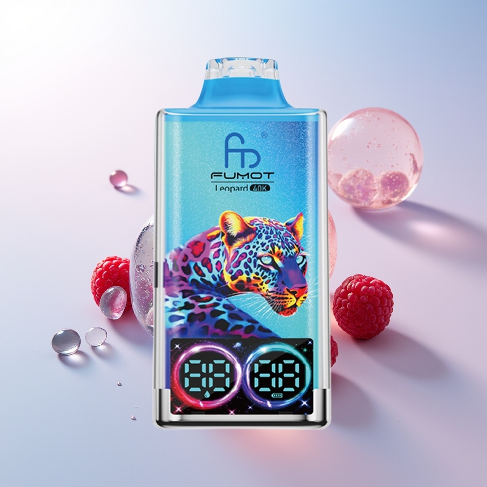 Wholesale Croatia Fumot Leopard 40K Puffs Dual Mesh Type-C Borovnica Malina 0-5 Nicotine 700mAh Digital Tube