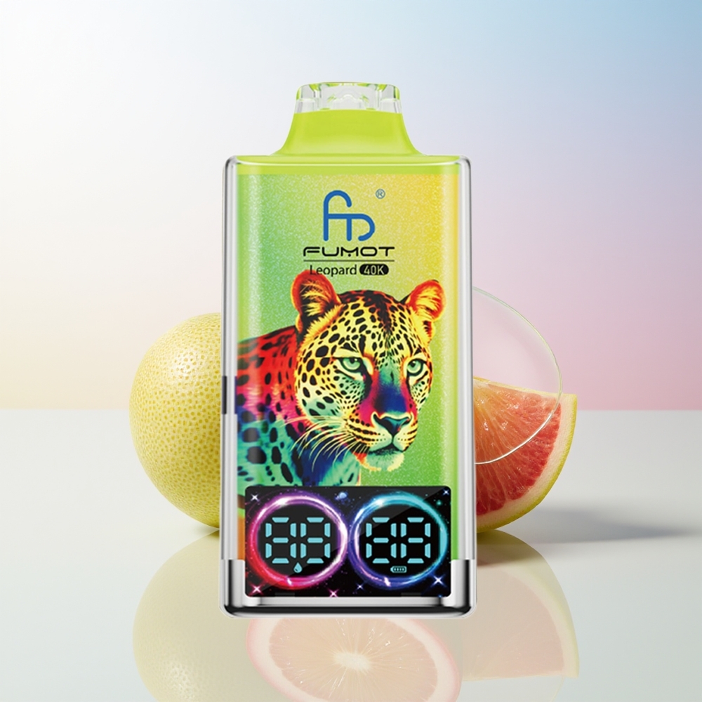 Wholesale Croatia Fumot Leopard 40K Puffs Trojni Voćni (Kivi Marelice Guava) 0/2/3/5 Nikotina 700mAh Dual Mesh Type-C Digitalni Display