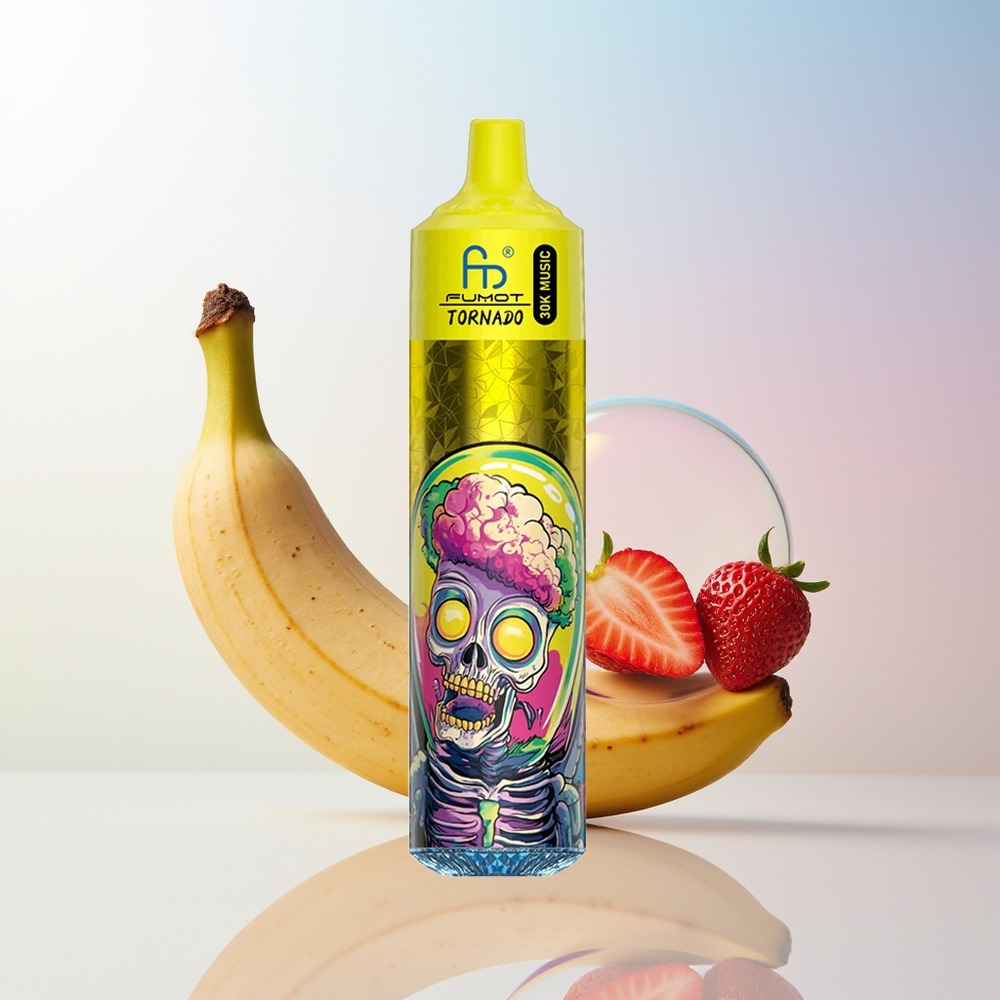 Wholesale Croatia Fumot RandM Tornado 30000 Puffova Banana Jagoda 30mL 5 Mesh Coil 600mAh LED Display