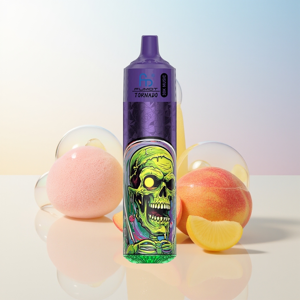 Wholesale Croatia Fumot RandM Tornado 30000 Puffs Breskva Mango Ananas 30mL 5 10 Ohm Mesh 600mAh LED