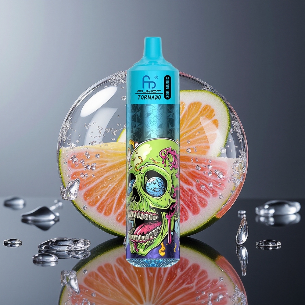 Wholesale Croatia Fumot RandM Tornado 30000 Puffs Crna Led LED Display 30mL 5 10 Ohm Mesh 600mAh
