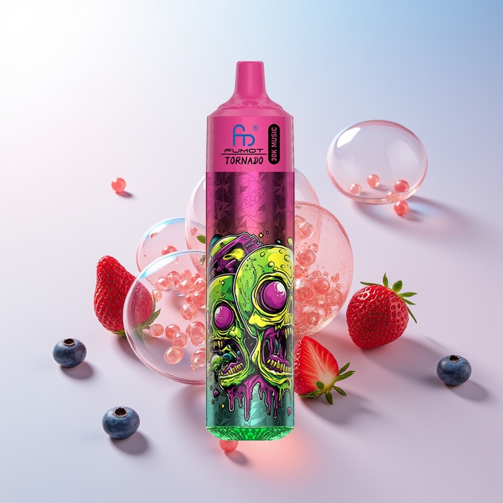 Wholesale Croatia Fumot RandM Tornado 30000 Puffs Jagoda Borovnica 30mL 5 600mAh LED Display