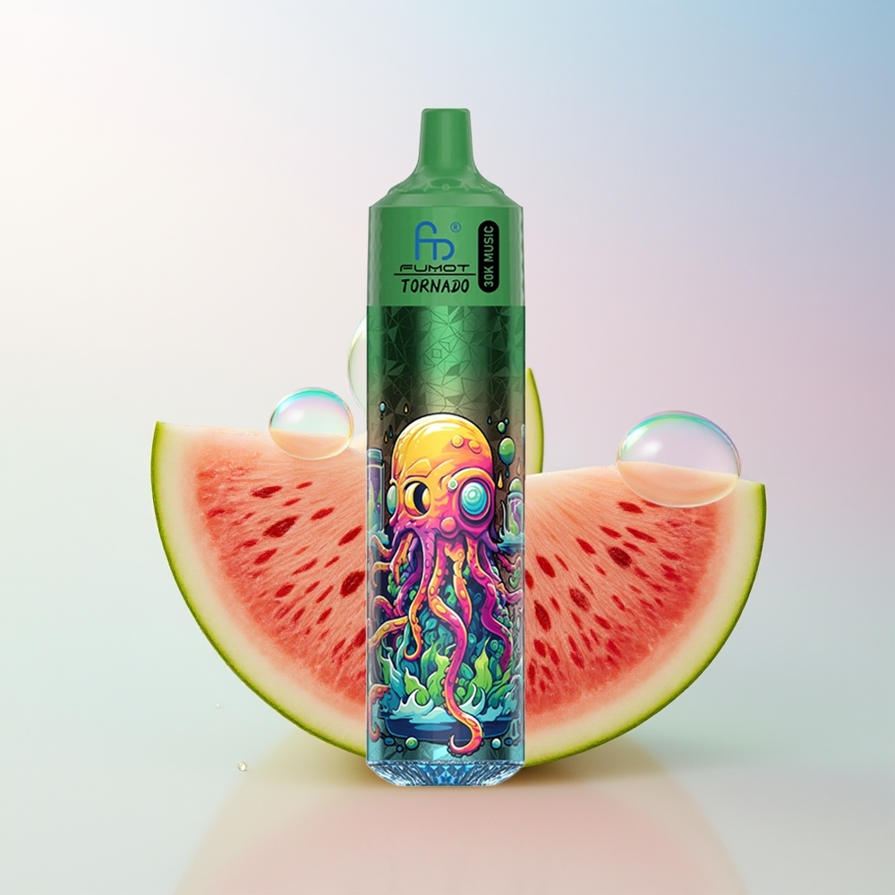Wholesale Croatia Fumot RandM Tornado 30000 Pufova Lubenica Dinja 30mL 5 600mAh LED Display