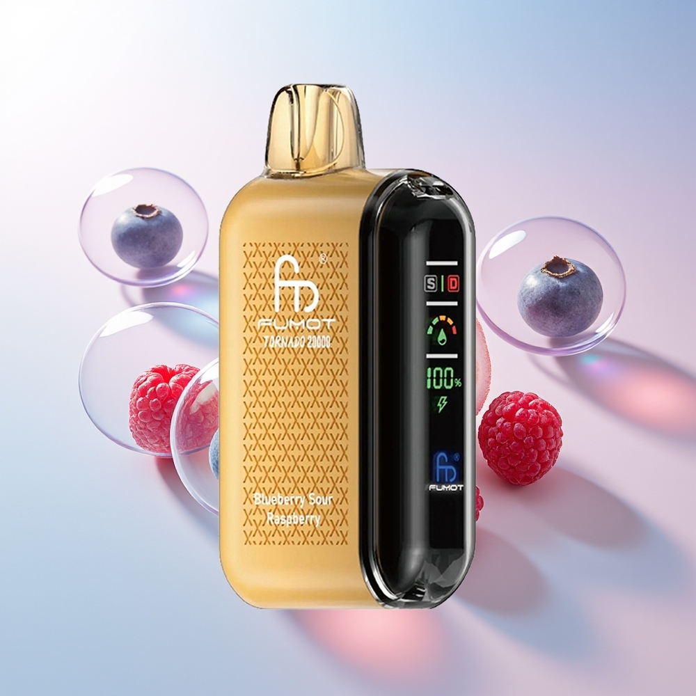 Wholesale Croatia Fumot Tornado 20000 Puffs Dual Mesh Blueberry Kisela Malina Smart Display Airflow Control
