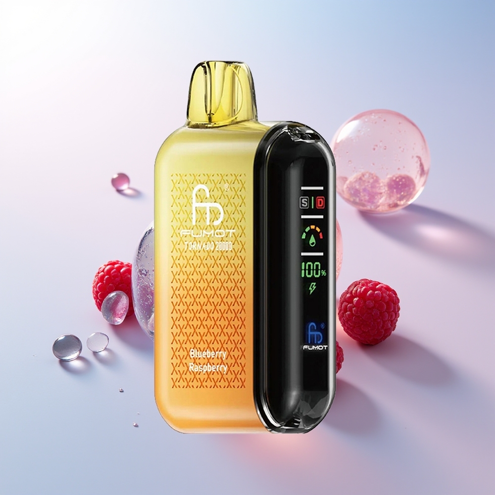 Wholesale Croatia Fumot Tornado 20000 Puffs Dual Mesh Blueberry Malina Smart Display