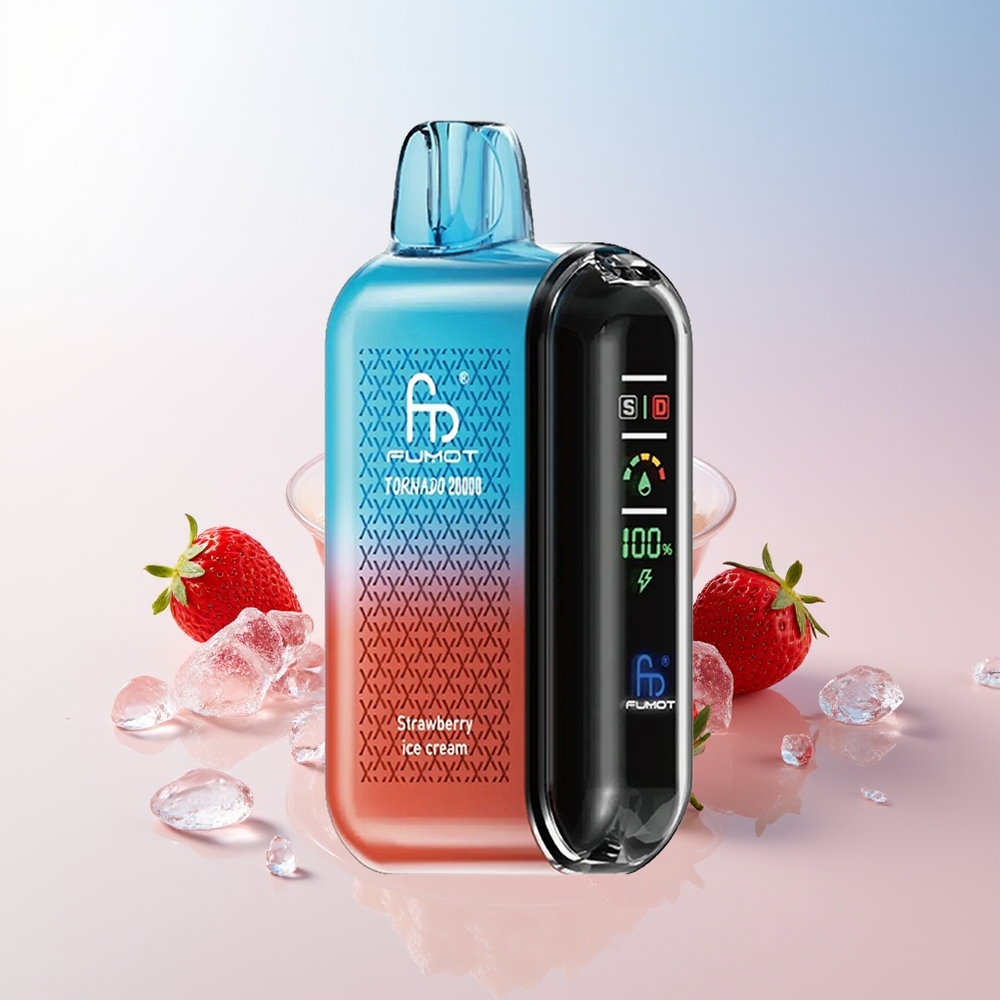 Wholesale Croatia Fumot Tornado 20000 Puffs Dual Mesh Jagoda Sladoled Smart Display