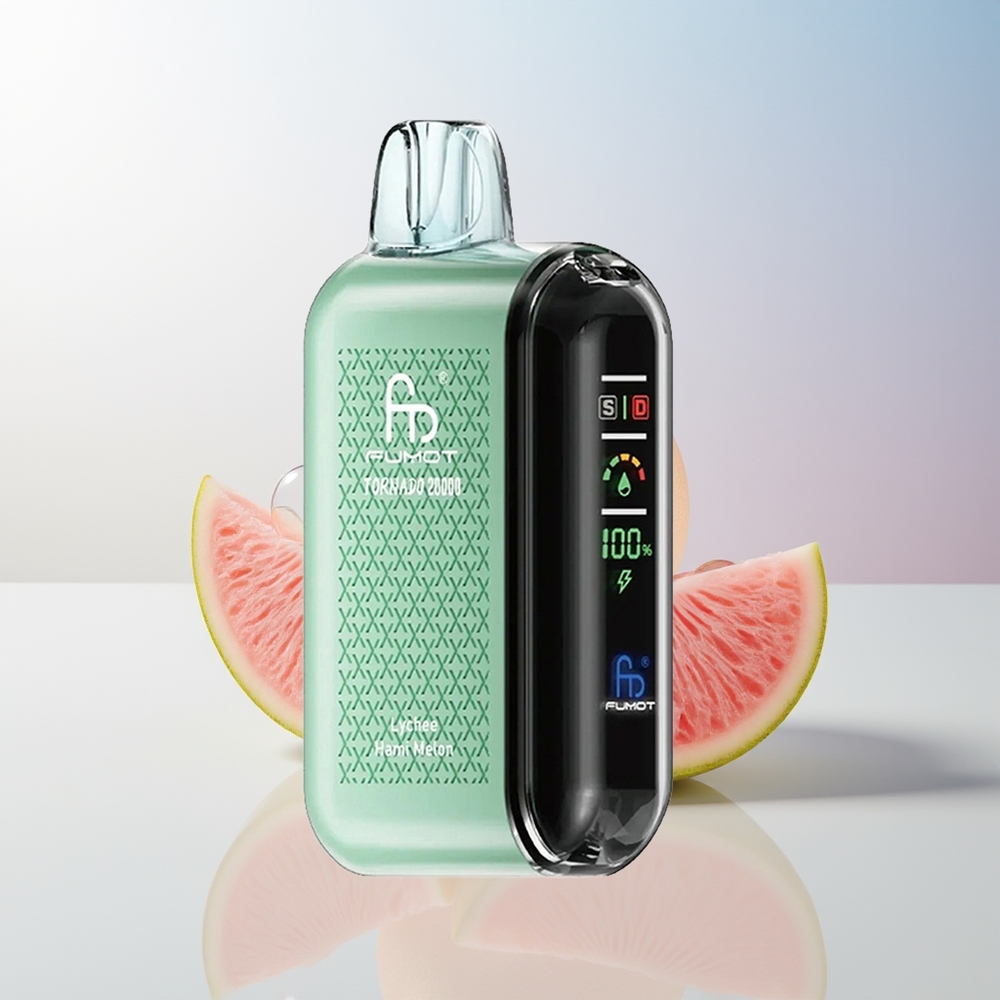 Wholesale Croatia Fumot Tornado 20000 Puffs Dual Mesh Lychee Hami Melon Smart Display Airflow Control 20ml