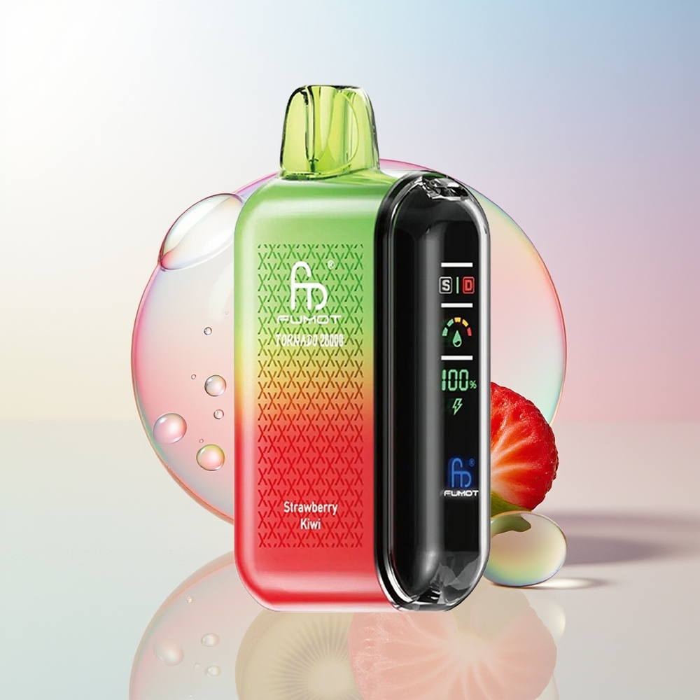 Wholesale Croatia Fumot Tornado 20000 Puffs Jagoda Kivi Dual Mesh Coil Smart Display