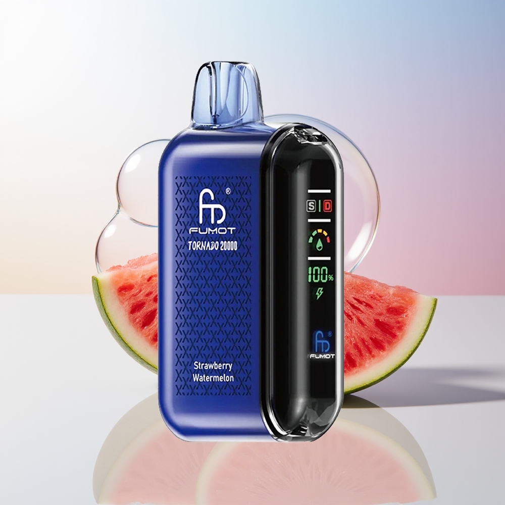 Wholesale Croatia Fumot Tornado 20000 Puffs Jagoda Lubenica Dual Mesh Coil Smart Display Airflow Control 2 Nicotine