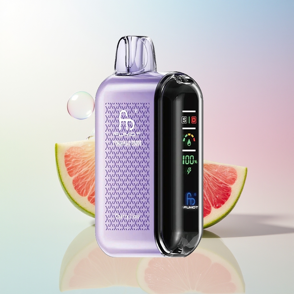 Wholesale Croatia Fumot Tornado 20000 Puffs Višnja Limeta Dual Mesh Coil Smart Display 850mAh