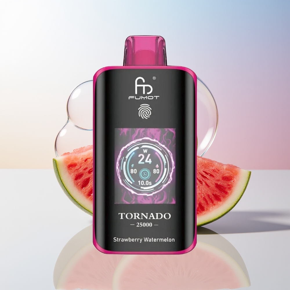 Wholesale Croatia Fumot Tornado 25000 Puffs Jagoda Lubenica HD Screen 700mAh 20ml Type-C