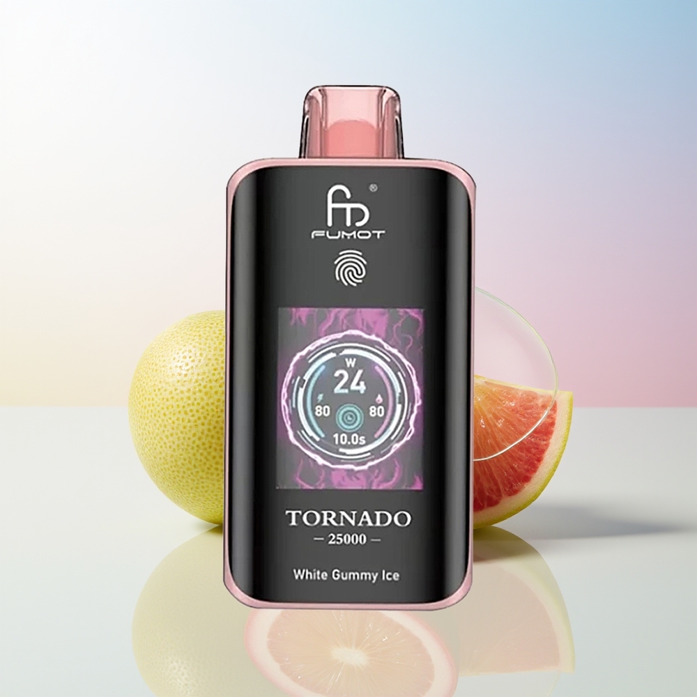 Wholesale Croatia Fumot Tornado 25000 Puffs Kiwi Mango Guava HD Screen 700mAh Rechargeable 20ml Type-C