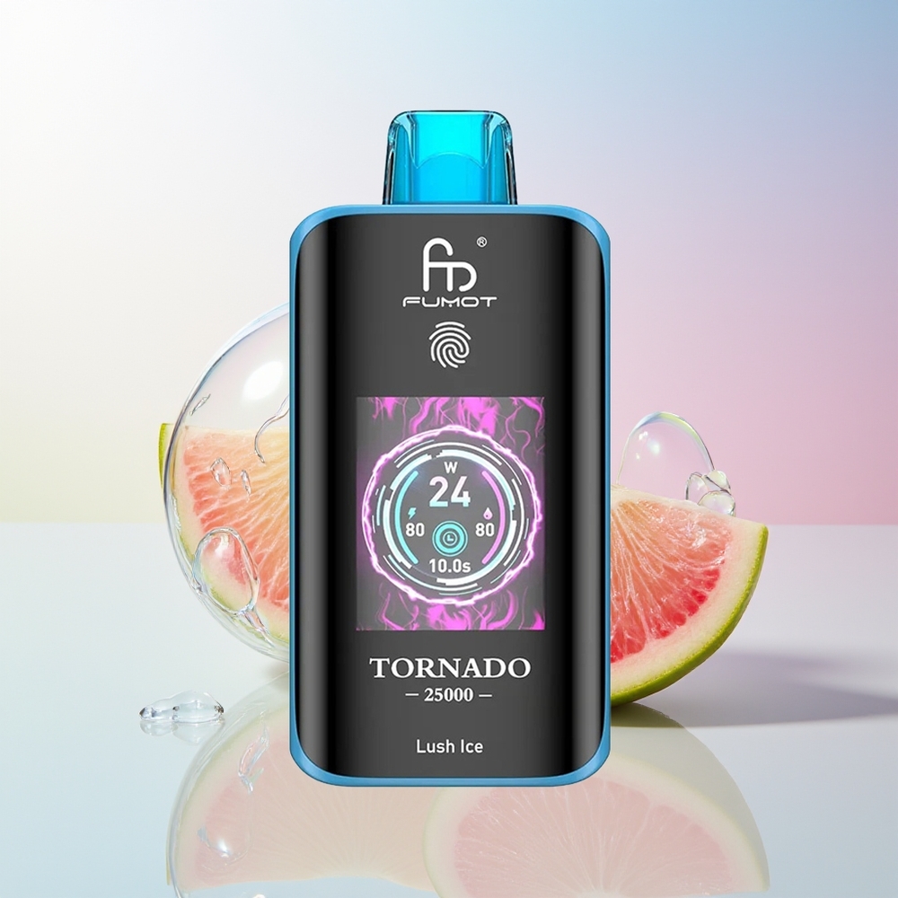 Wholesale Croatia Fumot Tornado 25000 Puffs Lješnjak Led Type-C 700mAh 20ml HD Screen