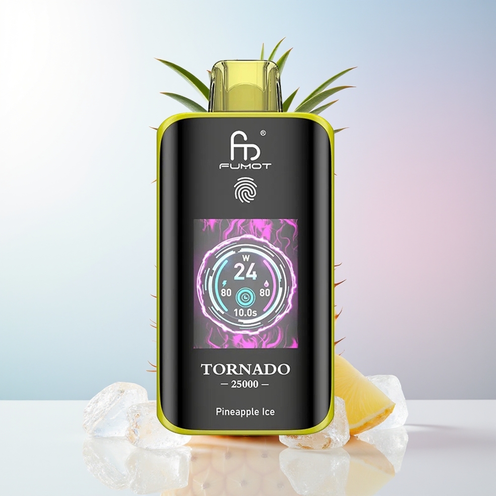 Wholesale Croatia Fumot Tornado 25000 Pufova Ananas Led Rechargeable 700mAh 20ml Tip-C