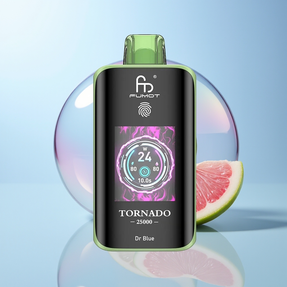 Wholesale Croatia Fumot Tornado 25000 Pufova Dr Plavi HD Ekran 700mAh Baterija 20ml Tekućina Type-C Punjenje