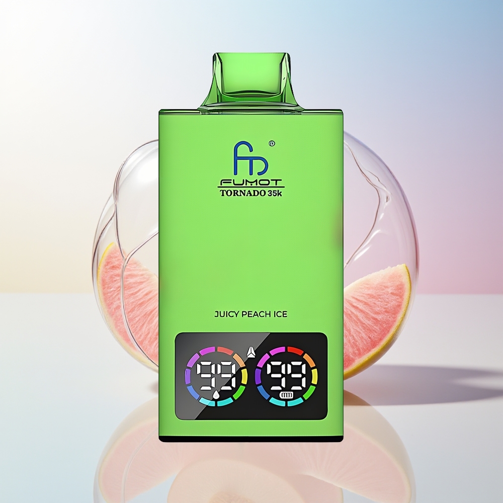 Wholesale Croatia Fumot Tornado 35000 Jednokratna Vape Sokić Brestača Led Dual Mesh Coil 15ml E-juice 700 MAH Battery USB-C