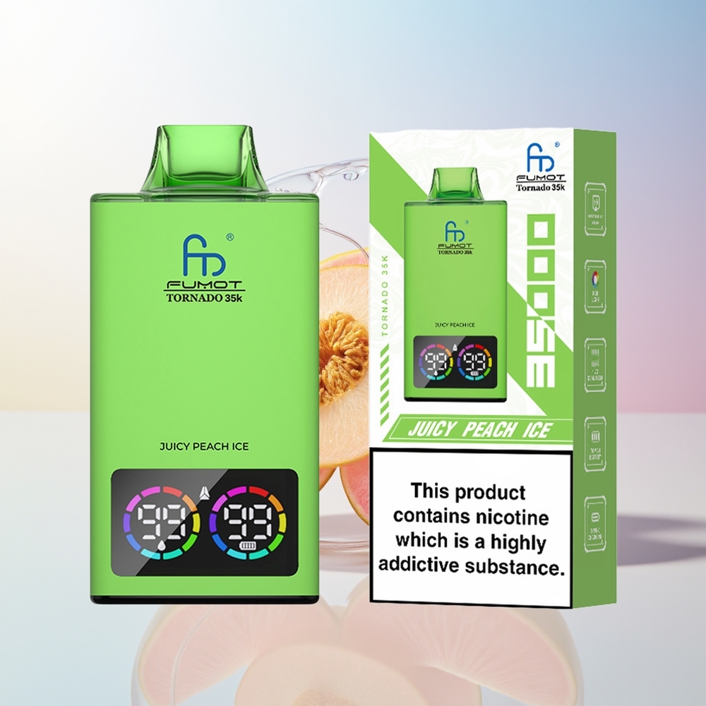 Wholesale Croatia Fumot Tornado 35000 Jednokratna Vape Sokić Brestača Led Dual Mesh Coil 15ml E-juice 700 MAH Battery USB-C