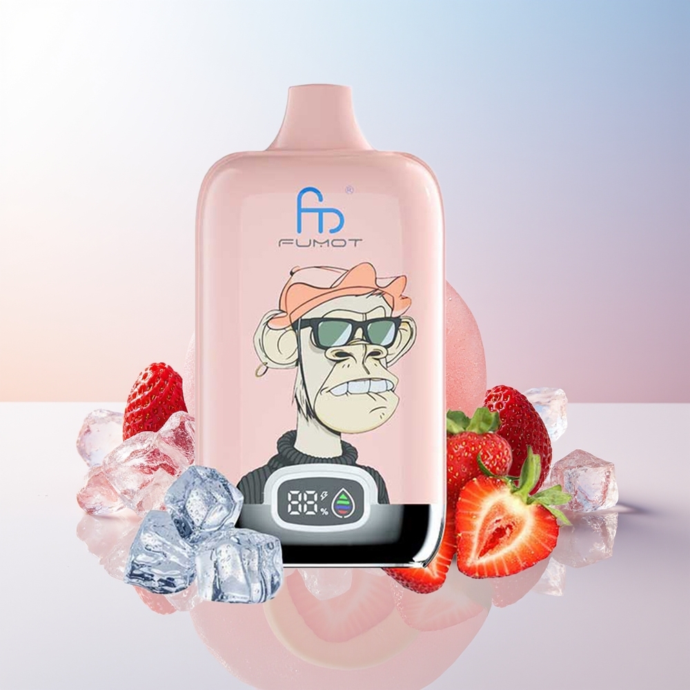 Wholesale Croatia Fumot Tornado Digital Box 12000 Puffova Jednokratna Vape Jagoda Led 20ml 550mAh Tip-C Punjenje Mesh Coil 67g 0-5 Nikotina MTL