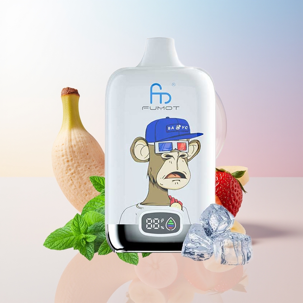 Wholesale Croatia Fumot Tornado Digital Box 12000 Puffs Jagoda Banana 20ml Mesh Coil Type-C MTL
