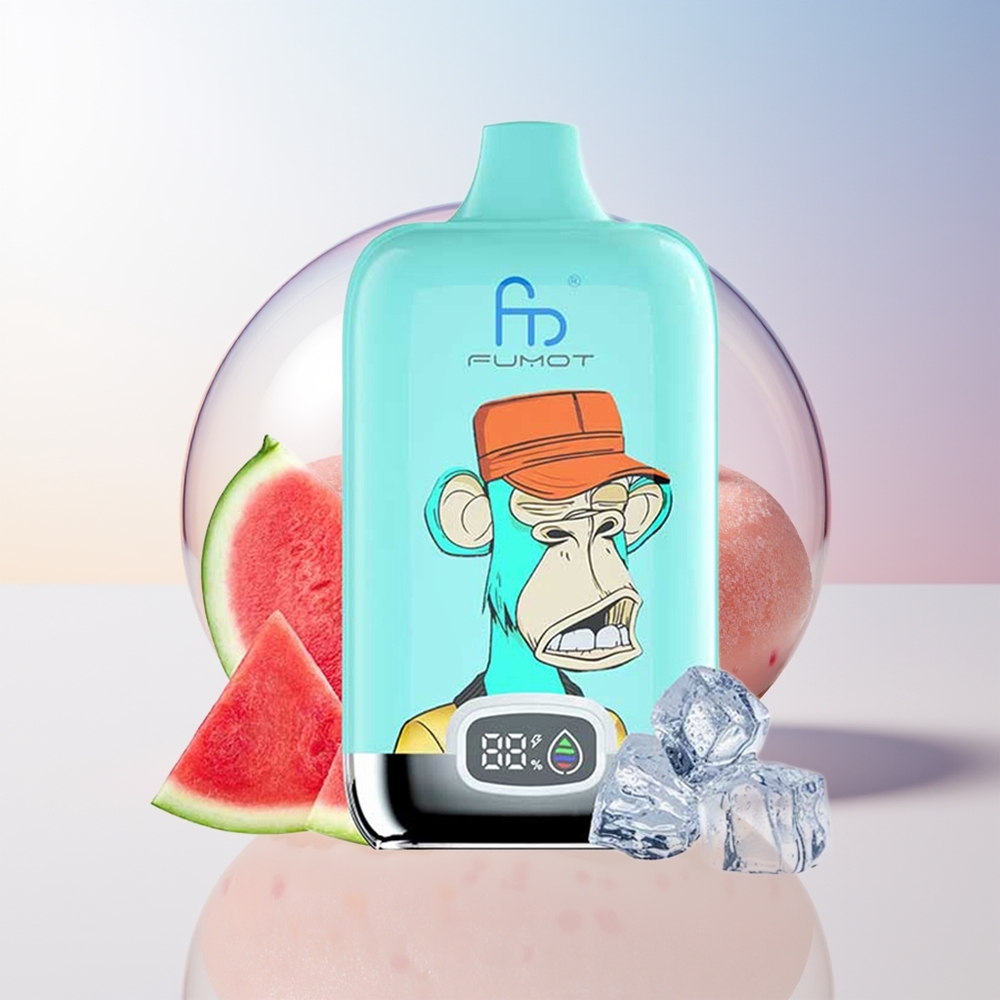 Wholesale Croatia Fumot Tornado Digital Box 12000 Puffs Jednokratna Vape Jagodna Krafna 20ml Mrežasti Namot 550mAh Punjenje Type-C 67g