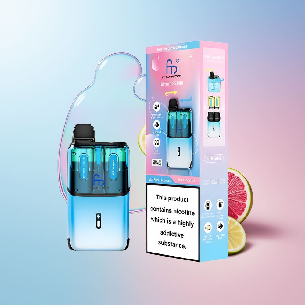 Wholesale Croatia Fumot Ultra T32000 32000 Plava Malina Limunada - Ružičasta Limunada 800mAh 24ml 20mg Mesh Coil Type-C