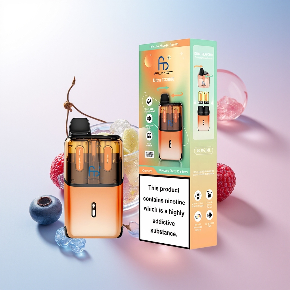 Wholesale Croatia Fumot Ultra T32000 32000 Puffs 800mAh Type-C Fast Charging Advanced Mesh Coil Borovnica Trešnja Brusnica - Ledena Trešnja