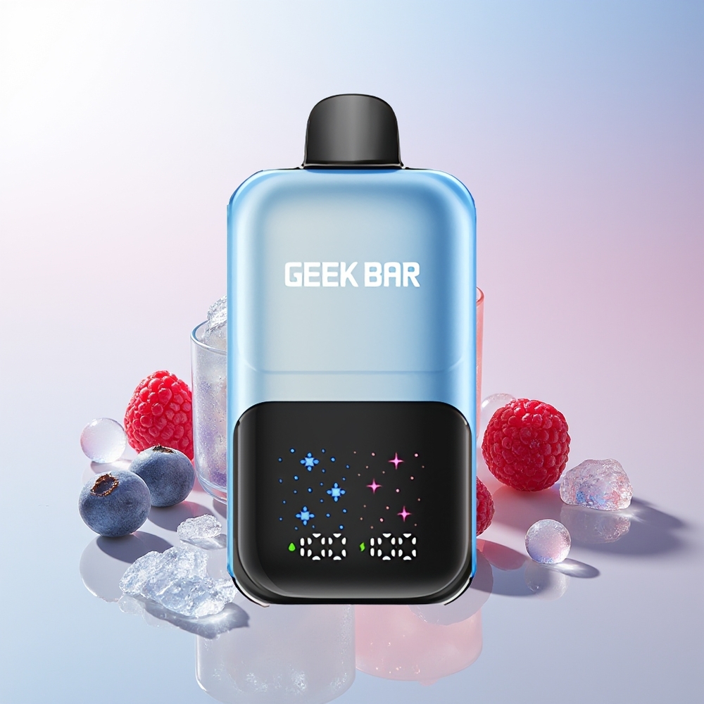 Wholesale Croatia GEEK BAR 2GO 50000 Puffs Borovnica Malina Led Rechargeable Interactive Large Screen Adjustable Flavors Dual Tanks 20mL