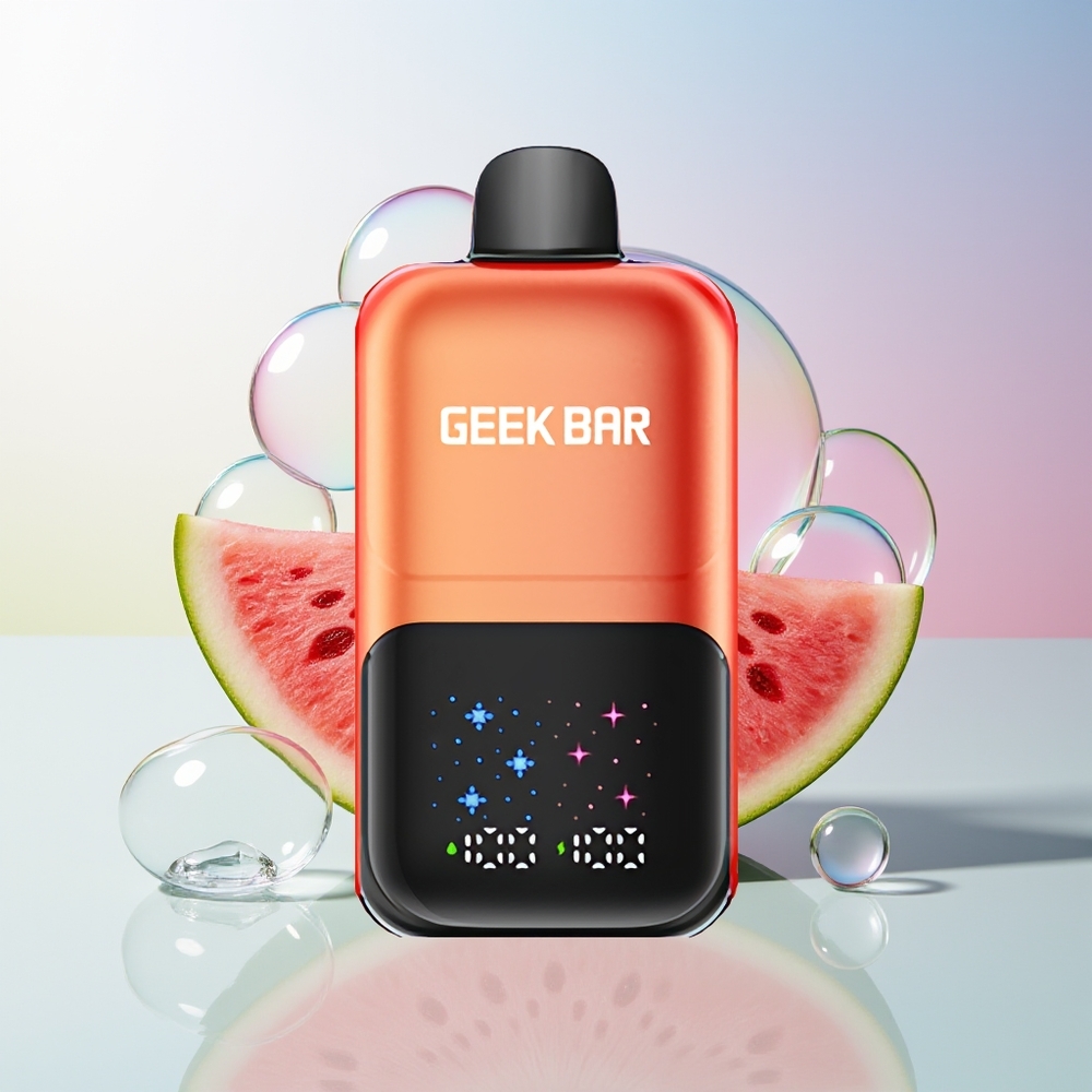 Wholesale Croatia GEEK BAR 2GO 50000 Puffs Lubenica Žvakaći Sladoled Dual Tank Interaktivni Veliki Zaslon