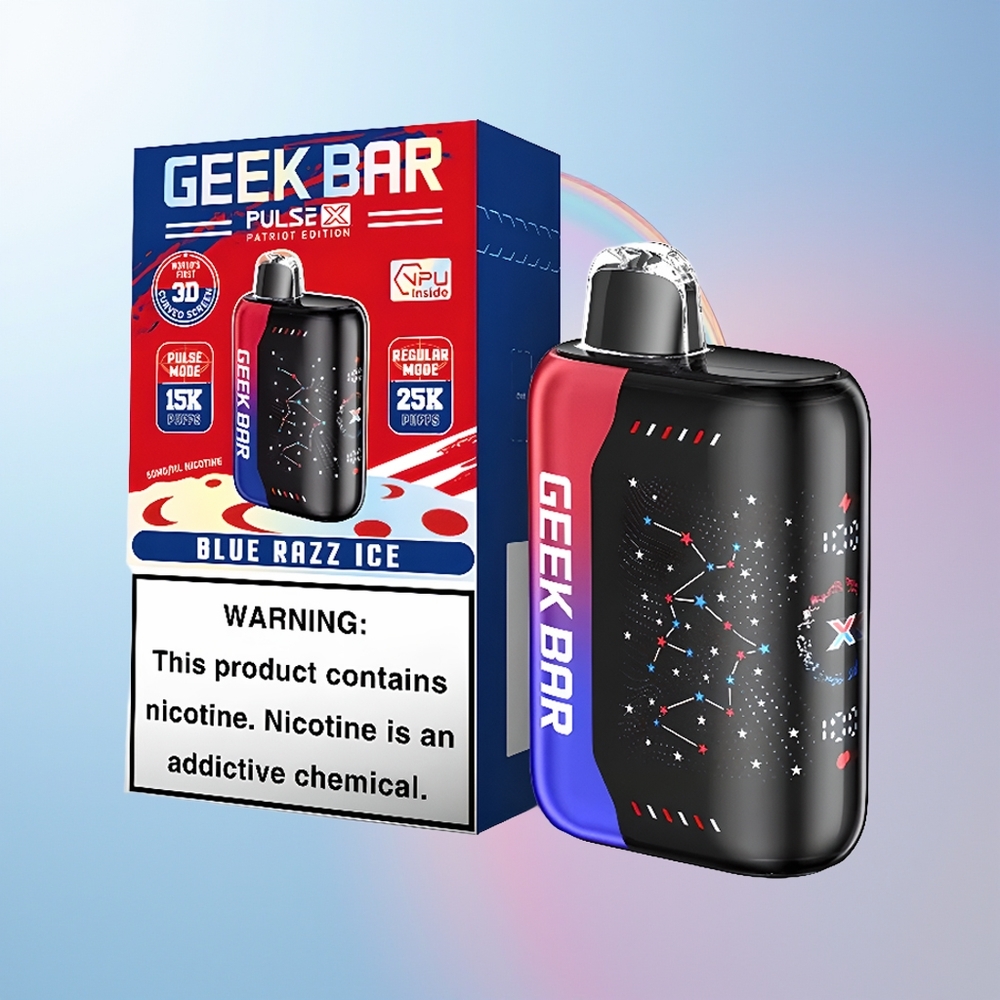 Wholesale Croatia GEEK BAR Pulse X 25000 Puffova Dual Mesh Coil USB Type-C Puniteći Ekran Patriot Edicija