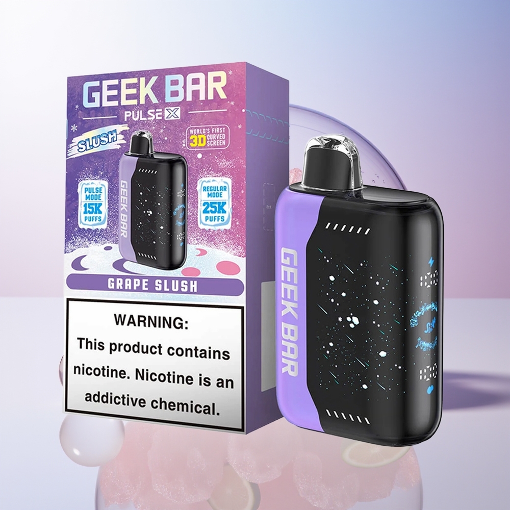 Wholesale Croatia GEEK BAR Pulse X 25000 Puffova Slush Edition Dual Mesh Coil 18mL USB Type-C